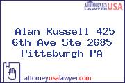 Alan Russell 425 6th Ave Ste 2685 Pittsburgh PA