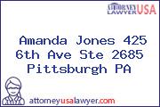 Amanda Jones 425 6th Ave Ste 2685 Pittsburgh PA