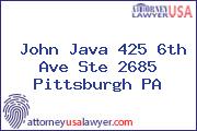 John Java 425 6th Ave Ste 2685 Pittsburgh PA