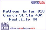Mathews Harlan 618 Church St Ste 430 Nashville TN