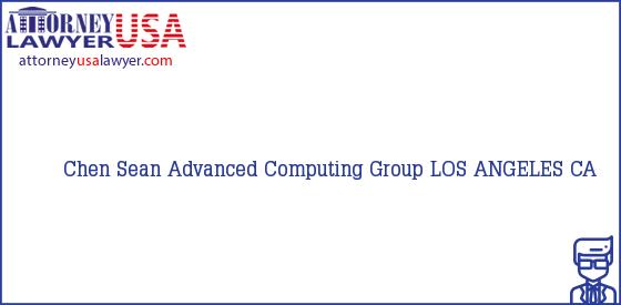 Telephone, Address and other contact data of Chen Sean, LOS ANGELES, CA, USA