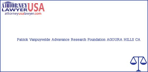 Telephone, Address and other contact data of Patrick Vanpuyvelde, AGOURA HILLS, CA, USA