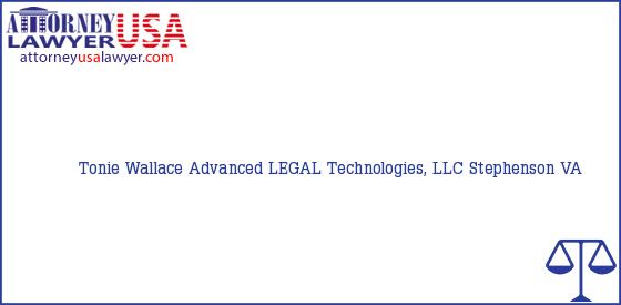Telephone, Address and other contact data of Tonie Wallace, Stephenson, VA, USA