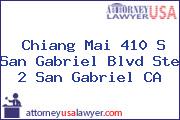 Chiang Mai 410 S San Gabriel Blvd Ste 2 San Gabriel CA