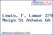 Lewis, F. Lamar 279 Meigs St Athens GA