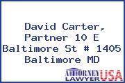 David Carter, Partner 10 E Baltimore St # 1405 Baltimore MD