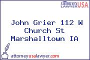John Grier 112 W Church St Marshalltown IA