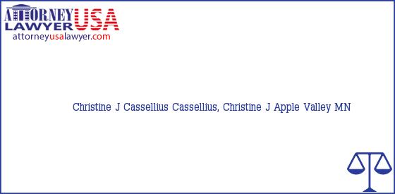 Telephone, Address and other contact data of Christine J Cassellius, Apple Valley, MN, USA