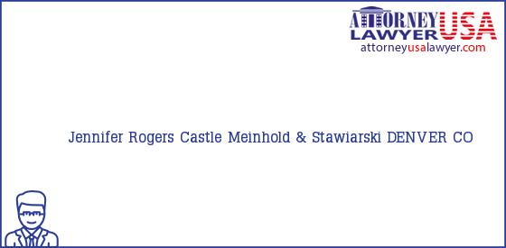 Telephone, Address and other contact data of Jennifer Rogers, DENVER, CO, USA