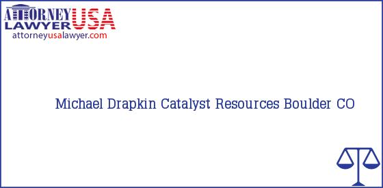 Telephone, Address and other contact data of Michael Drapkin, Boulder, CO, USA