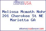 Melissa Mcmath Nohr 201 Cherokee St NE Marietta GA