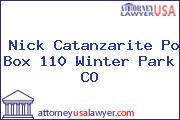 Nick Catanzarite Po Box 110 Winter Park CO