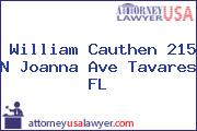 William Cauthen 215 N Joanna Ave Tavares FL