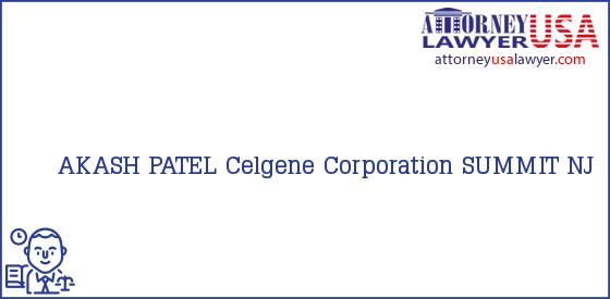 Telephone, Address and other contact data of AKASH PATEL, SUMMIT, NJ, USA