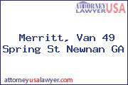 Merritt, Van 49 Spring St Newnan GA