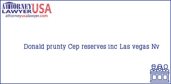Telephone, Address and other contact data of Donald prunty, Las vegas, Nv, USA
