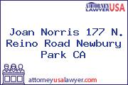Joan Norris 177 N. Reino Road Newbury Park CA