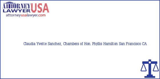 Telephone, Address and other contact data of Claudia Yvette Sanchez,, San Francisco, CA, USA