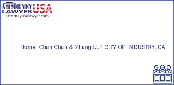 Telephone, Address and other contact data of Homer Chan, CITY OF INDUSTRY,, CA, USA