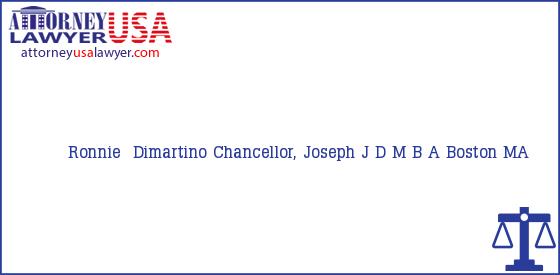 Telephone, Address and other contact data of Ronnie  Dimartino, Boston, MA, USA