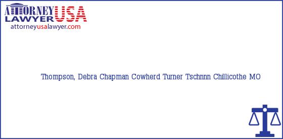 Telephone, Address and other contact data of Thompson, Debra, Chillicothe, MO, USA