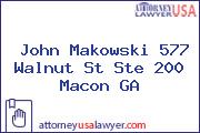 John Makowski 577 Walnut St Ste 200 Macon GA