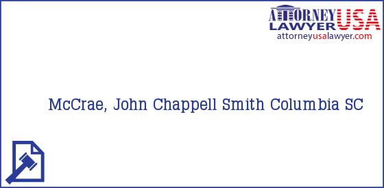 Telephone, Address and other contact data of McCrae, John, Columbia, SC, USA