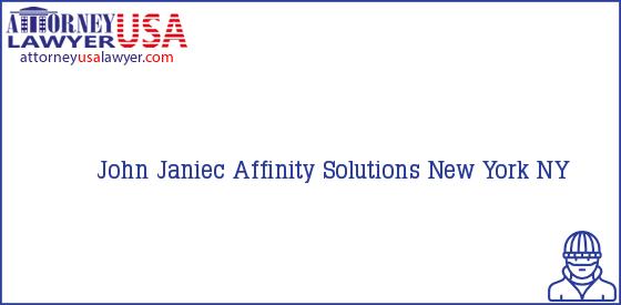 Telephone, Address and other contact data of John Janiec, New York, NY, USA