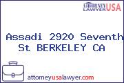 Assadi 2920 Seventh St BERKELEY CA