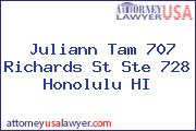 Juliann Tam 707 Richards St Ste 728 Honolulu HI