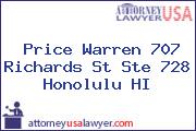 Price Warren 707 Richards St Ste 728 Honolulu HI