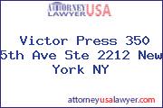 Victor Press 350 5th Ave Ste 2212 New York NY
