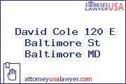 David Cole 120 E Baltimore St Baltimore MD