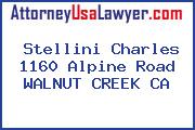 Stellini Charles 1160 Alpine Road WALNUT CREEK CA