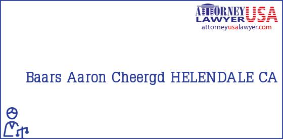 Telephone, Address and other contact data of Baars Aaron, HELENDALE, CA, USA