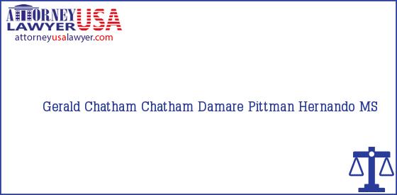 Telephone, Address and other contact data of Gerald Chatham, Hernando, MS, USA