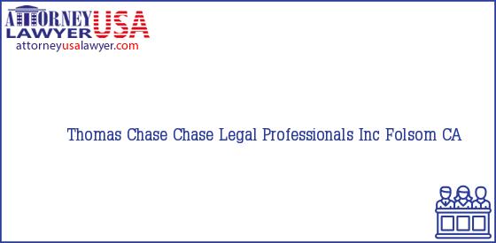 Telephone, Address and other contact data of Thomas Chase, Folsom, CA, USA