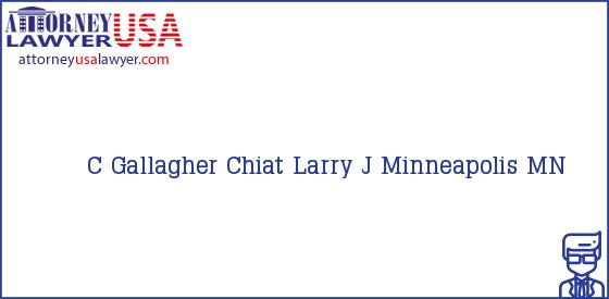Telephone, Address and other contact data of C Gallagher, Minneapolis, MN, USA