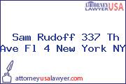 Sam Rudoff 337 Th Ave Fl 4 New York NY