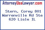 Stern, Corey 801 Warrenville Rd Ste 620 Lisle IL