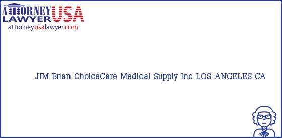 Telephone, Address and other contact data of JIM Brian, LOS ANGELES, CA, USA