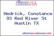 Hedrick, Constance 93 Red River St Austin TX