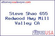 Steve Shao 655 Redwood Hwy Mill Valley CA