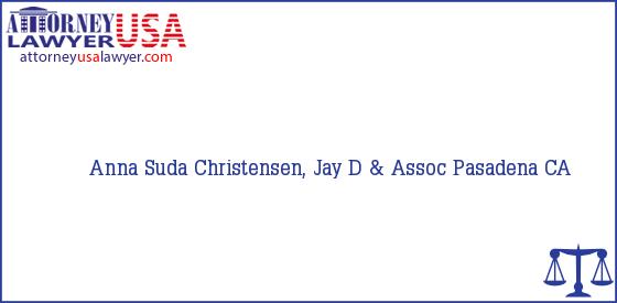 Telephone, Address and other contact data of Anna Suda, Pasadena, CA, USA