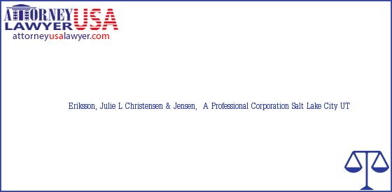 Telephone, Address and other contact data of Eriksson, Julie L, Salt Lake City, UT, USA