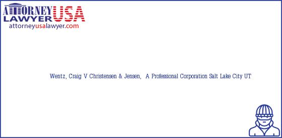 Telephone, Address and other contact data of Wentz, Craig V, Salt Lake City, UT, USA