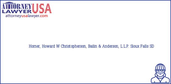 Telephone, Address and other contact data of Horner, Howard W, Sioux Falls, SD, USA