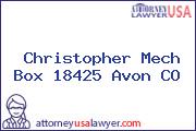 Christopher Mech Box 18425 Avon CO
