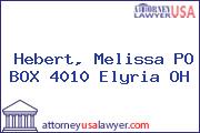 Hebert, Melissa PO BOX 4010 Elyria OH