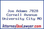 Joe Adams 7828 Cornell Avenue University City MO